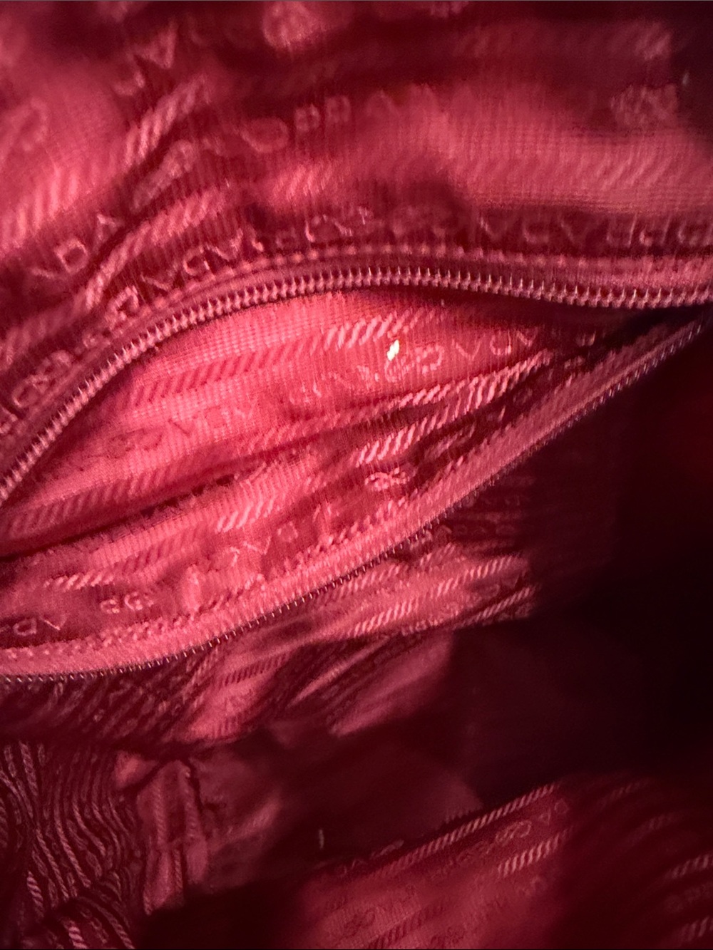 Prada Pink Floral Tote with Red Strap - Picture 7 of 12